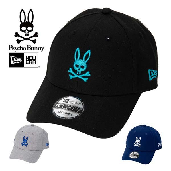 希少★サイコバニー×ニューエラ コラボ★9.0型★限定300本★美品★スタンド Psycho Bunny（サイコバニー） ニューエラ コラボ 3D キャップ 9FORTY