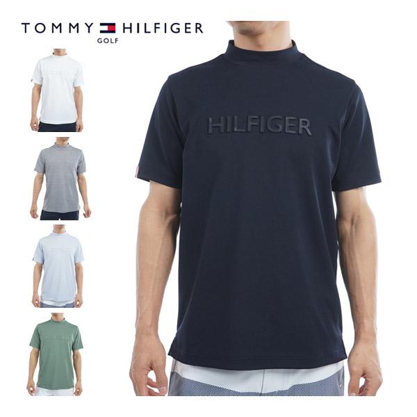 【新品】トミーヒルフィガー／ハイネック／モックネック／半袖 TOMMY HILFIGER（トミー・ヒルフィガー） エンボスロゴ モックネック