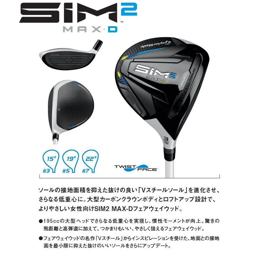 SIM2 テーラーメイド MAX D ウィメンズ フェアウェイウッド : GREENFIL 