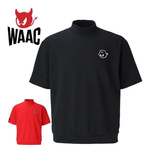 WAAC サスティナブルピケ モックネック 半袖シャツ ゴルフウェア