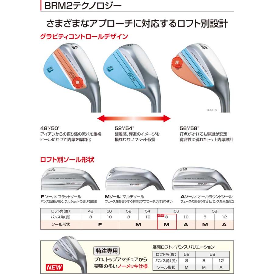 特注カスタムクラブ ブリヂストンゴルフ TOUR B BRM2 ウエッジ ノーメッキ仕様 N.S.PRO ZEROS 8 シャフト ブリヂストンゴルフ TOUR BRM2 ウエッジ