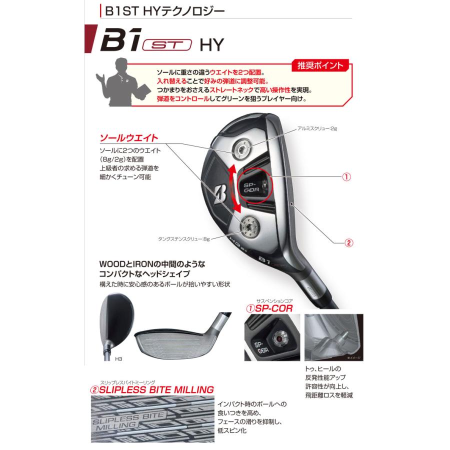 B Series 特注カスタムクラブ ブリヂストンゴルフ B1 ST HY 
