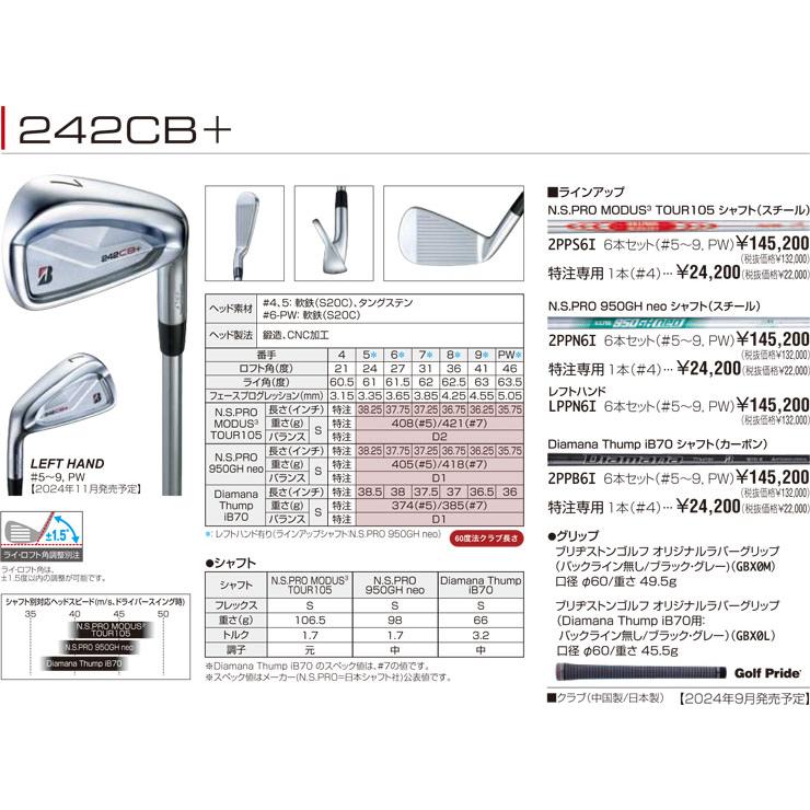 ブリジストン 242CB + ヘッドのみ カスタムオーダー|BRIDGESTONE GOLF Online Store|ブリヂストン