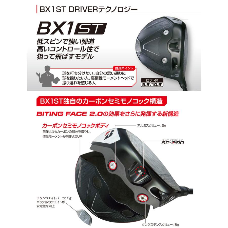 特注カスタムクラブ ブリヂストンゴルフ BX1ST ドライバー TENSEI BS Black40 シャフト BRIDGESTONE（ブリヂストン） 特注カスタムクラブ ブリヂストンゴルフ