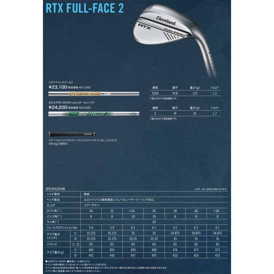 Cleveland Golf クリーブランド RTX FULL-FACE 2 ウエッジ Cleveland Golf クリーブランド RTX FULL-FACE 2 ウエッジ