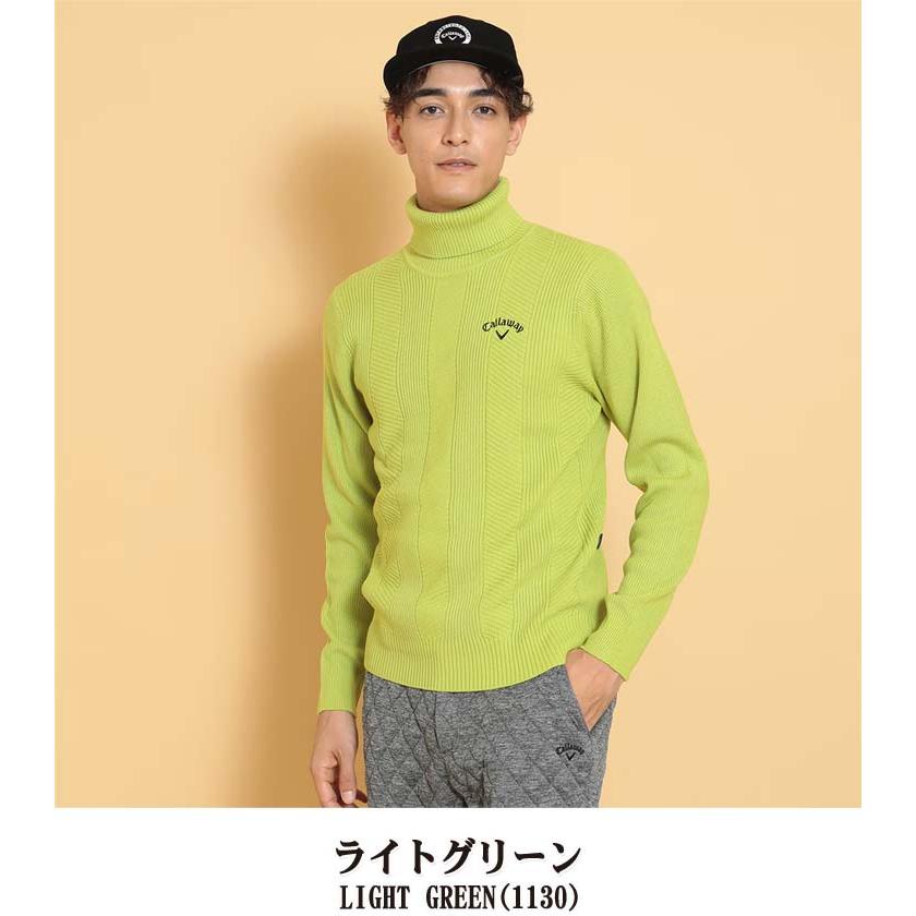 Callaway キャロウェイ 畦編み タートルネック ニット セーター Callaway キャロウェイ 畦編み タートルネック ニット セーター