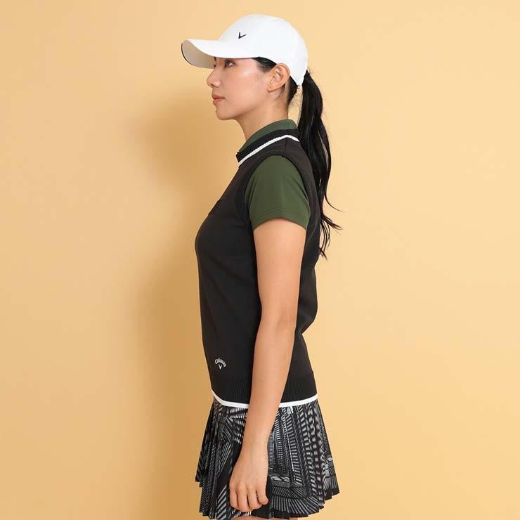 Callaway ピンタックロゴニットベスト Callaway ピンタックロゴニットベスト ピンタックロゴニット