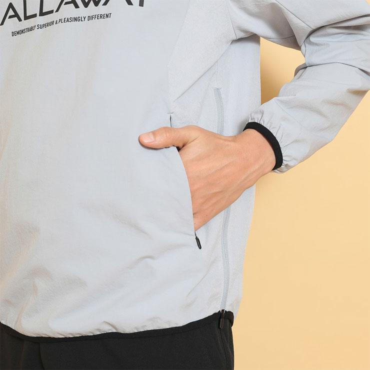 キャロウェイ　８WAYストレッチ クルーネックブルゾン (MENS)グレー　LL Callaway ブルゾン アウター キャロウェイ 8WAYストレッチクルーネック