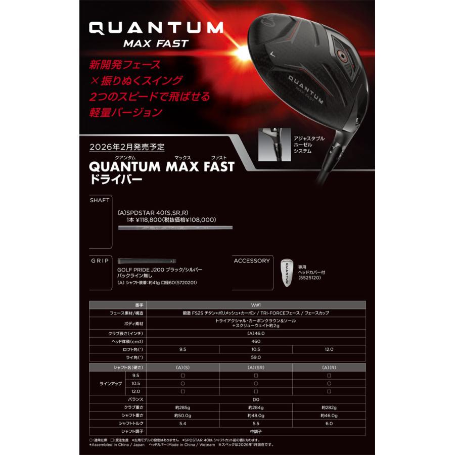 32％OFFクーポン発行 特注カスタムクラブ キャロウェイ QUANTUM MAX FAST ドライバー グラファイト ツアーAD FI シャフトの画像