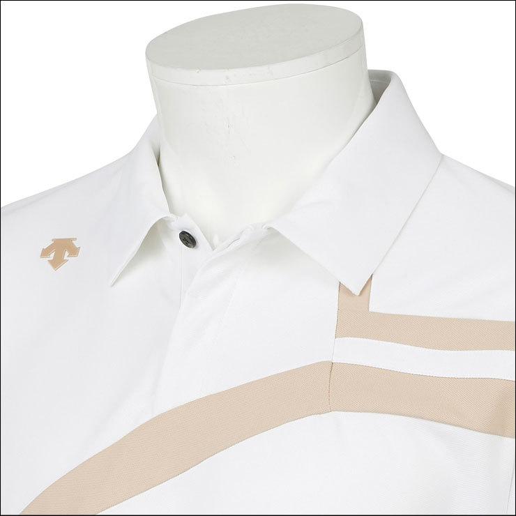 【入手困難】デサントゴルフ ZERO AQUA 鹿の子 切替 ポロシャツ M DESCENTE GOLF デサント ゴルフ ウェア メンズ ZERO AQUA