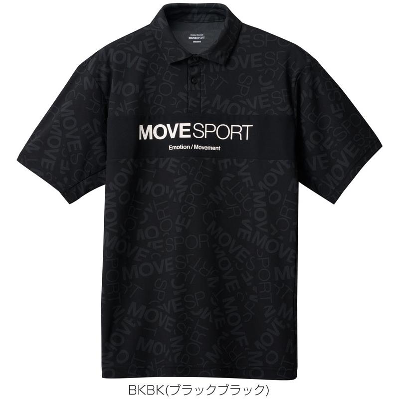 デサント アスレチック メンズ トレーニング ウェア MOVESPORT サンスクリーン ミニ鹿の子 総柄グラフィック 半袖 ポロシャツ DMMXJA72 2024年春夏モデル M-O｜greenfil｜04