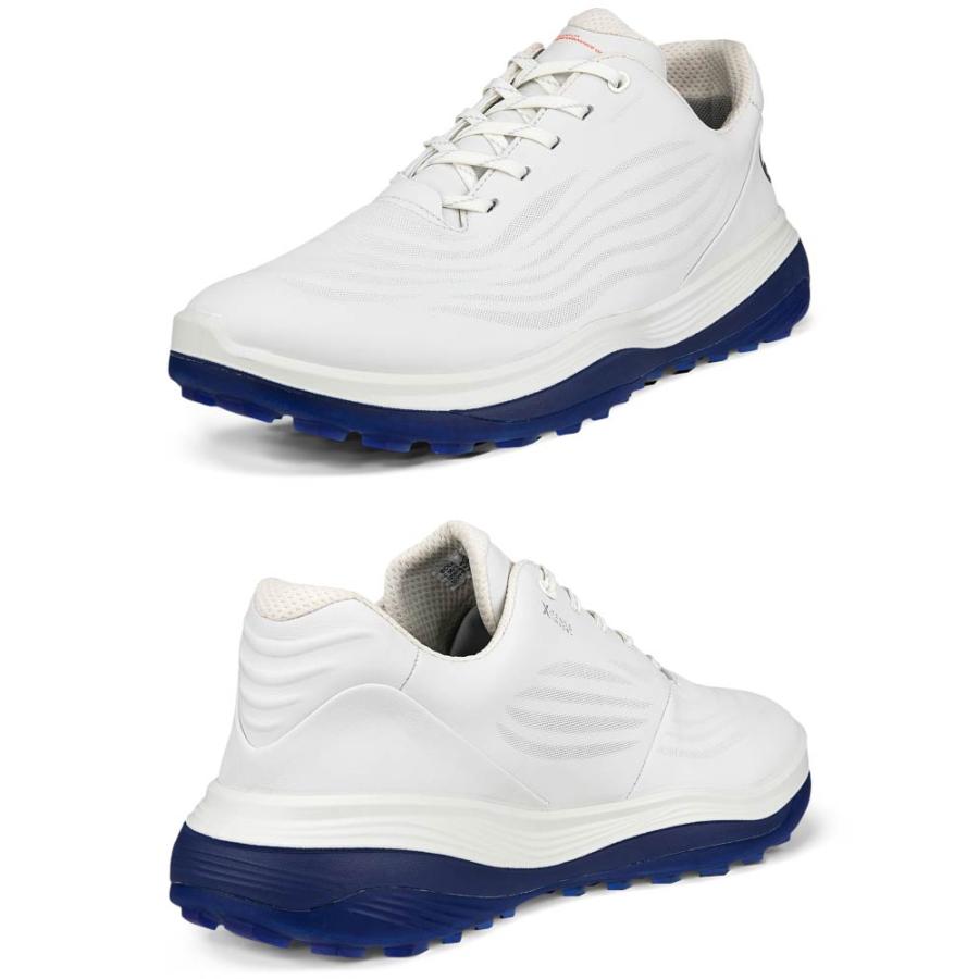 ecco 132264 ホワイト×ブルー ゴルフシューズ 男性用 ecco（エコー） ゴルフシューズ メンズ LT1 132264 カラー：ホワイト