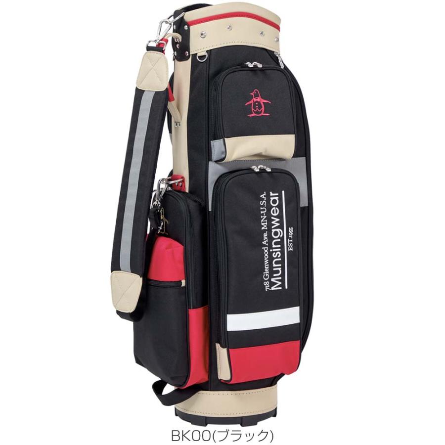 MUNSING WEAR マンシングウェア キャディバッグ レッド 紺 ゴルフ Munsingwear マンシングウェア MG5FCB01L 8.5型(3.0kg) 46インチ