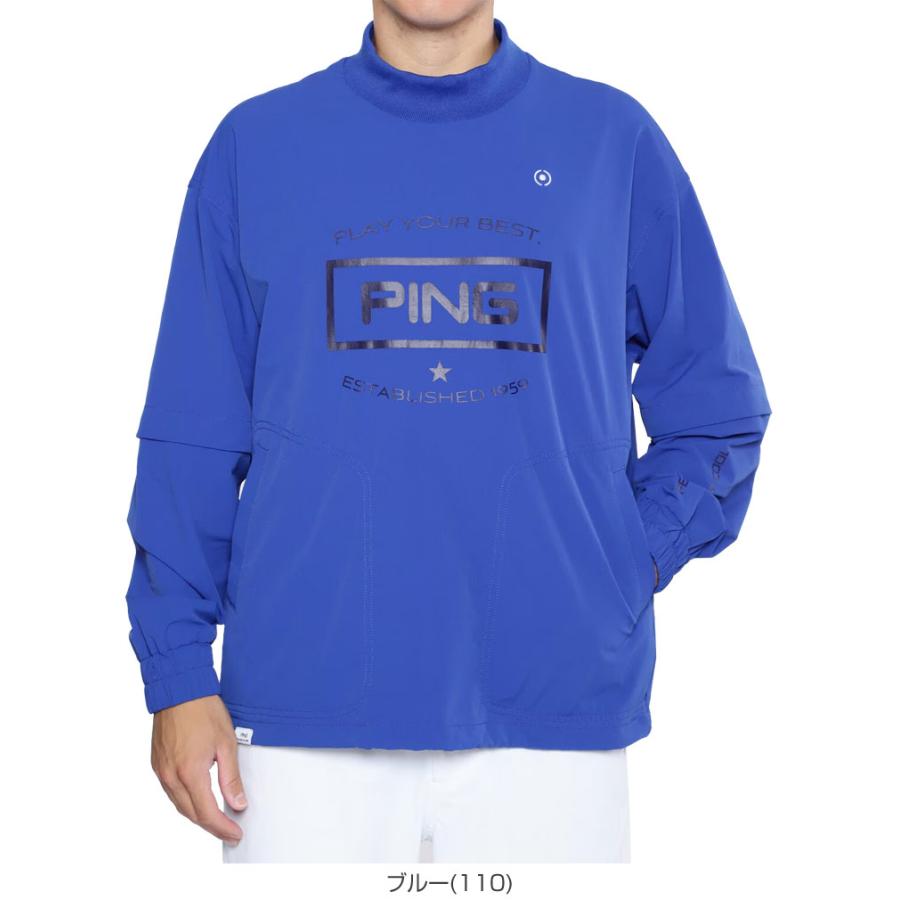 新品 ラッセルノ ゴルフ 2WAY プルオーバー ブルゾン ブラウン 2XL 7 PING ピン パフォーマンスライン 2WAY スニードジャック プル