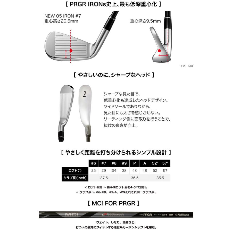 PRGR 特注カスタムクラブ プロギア 2023 05 アイアン フジクラ PRGR 特注カスタムクラブ プロギア 2023 05 アイアン フジクラ