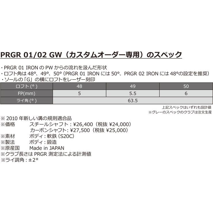 PRGR（プロギア） 特注カスタムクラブ 02 アイアン ダイナミック
