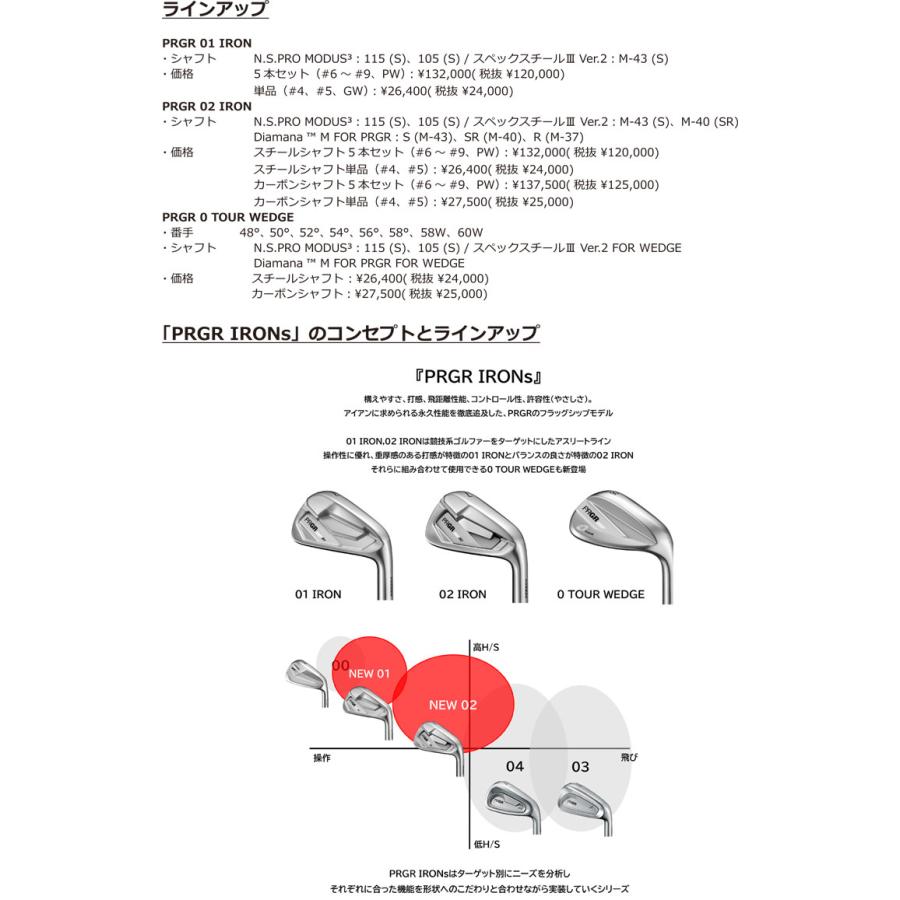 特注カスタムクラブ プロギア 02 アイアン フジクラ TRAVIL IRON シャフト 単品[＃4、＃5、＃6、＃7、＃8、＃9、PW]の画像