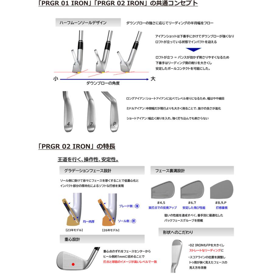 特注カスタムクラブ プロギア 02 アイアン フジクラ TRAVIL IRON シャフト 単品[＃4、＃5、＃6、＃7、＃8、＃9、PW]の画像
