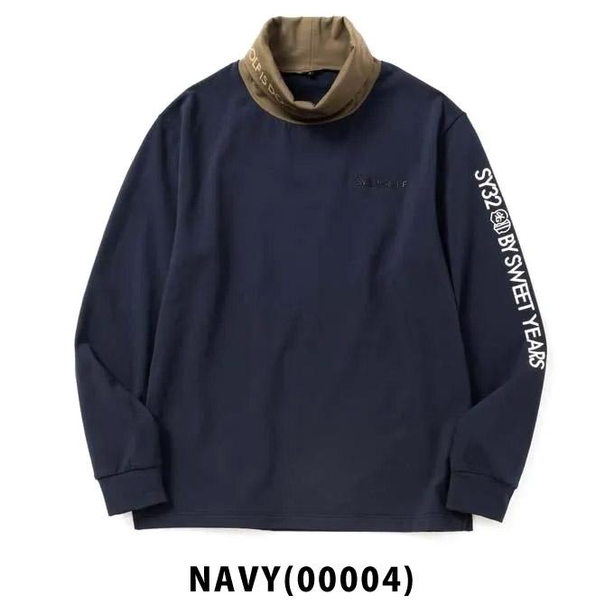 SY32 by SWEET YEARS ハイネック 長袖シャツ ゴルフウェア