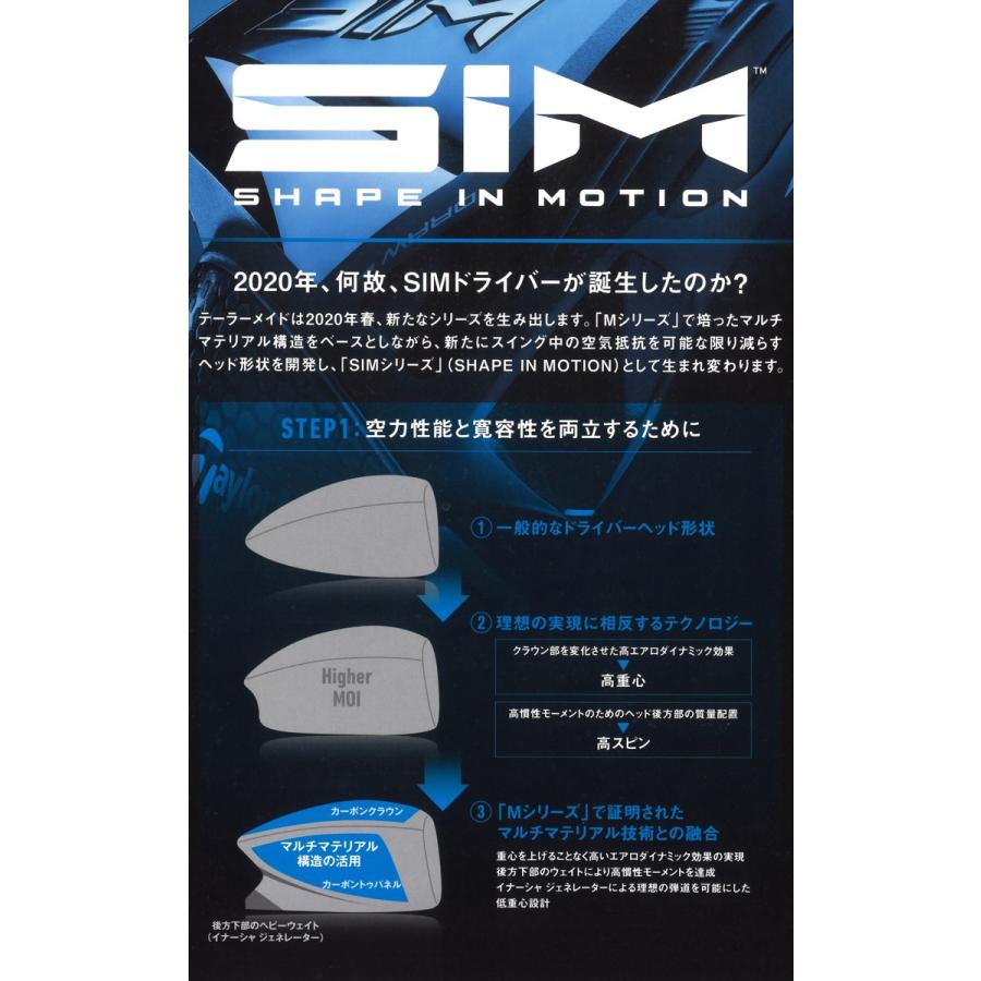 テーラーメイド SIM MAX ドライバー TENSEI BLUE TM50 シャフト TENSEI BLUE TM50 テンセイ ブルー