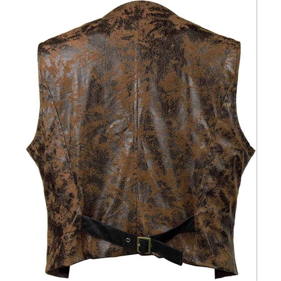 レザーベスト メンズ ベスト ジレ 革ベスト レザー ライダース 前開き