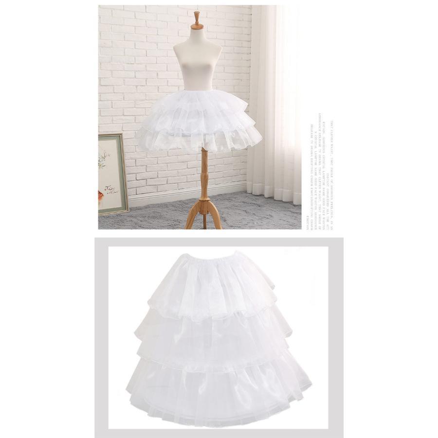 パニエ ホワイト レディース ロリータ 調整可能 インナー スカート ワンピース コスプレ 舞台 ボリューム アップ コスチューム用小物 送料無料 |  | 10