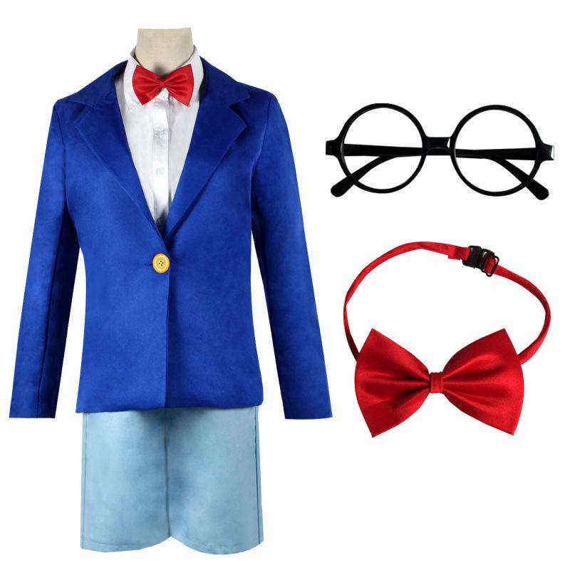 名探偵コナン 江戸川コナン コスプレ フルセット 大人 子供用 名探偵コナン 風 江戸川コナン えどかわコナン 工藤新一