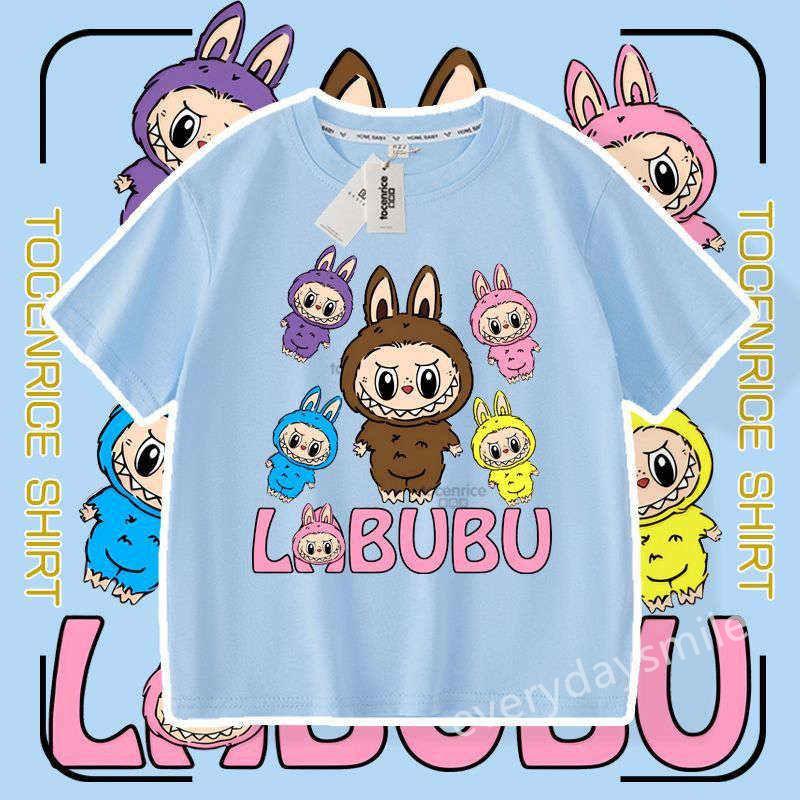 ラブブ Tシャツ 半袖 キッズ 綿 labubu 子供 ジュニア ティーン
