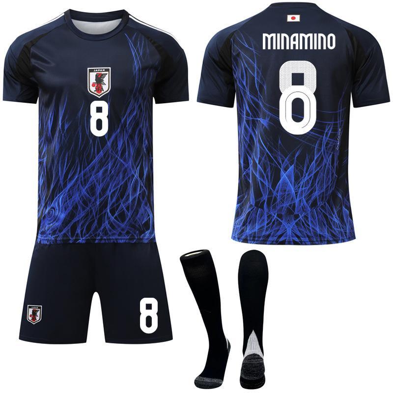 日本チームユニフォーム2425 ホームサッカーウェア 三笘薫 南野拓実