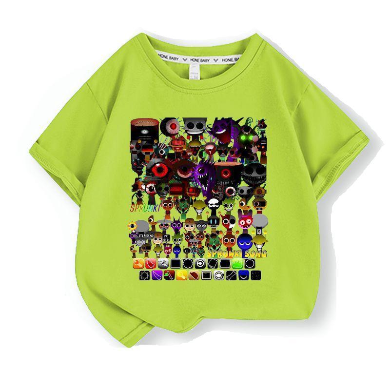 スプランキー sprunki 子供服 半袖Tシャツ 通気性 肌着 柔らかい 100%綿 丸首 男の子 女の子 子ども服 小学生 トップス |  | 22