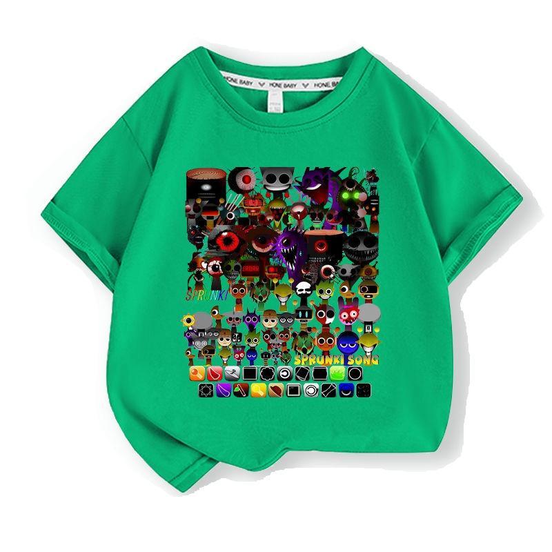 スプランキー sprunki 子供服 半袖Tシャツ 通気性 肌着 柔らかい 100%綿 丸首 男の子 女の子 子ども服 小学生 トップス |  | 23