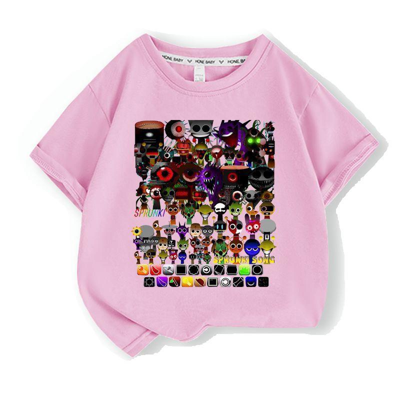 スプランキー sprunki 子供服 半袖Tシャツ 通気性 肌着 柔らかい 100%綿 丸首 男の子 女の子 子ども服 小学生 トップス |  | 24