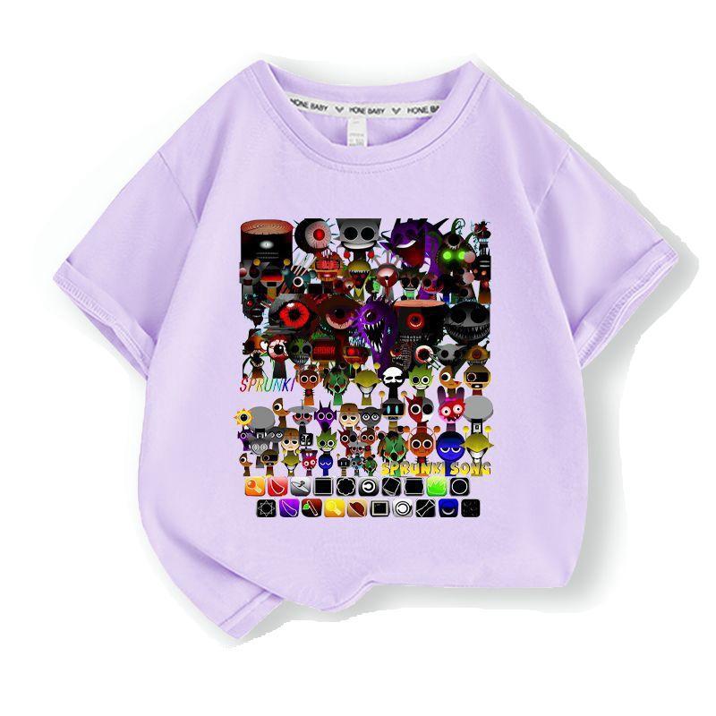 スプランキー sprunki 子供服 半袖Tシャツ 通気性 肌着 柔らかい 100%綿 丸首 男の子 女の子 子ども服 小学生 トップス |  | 14