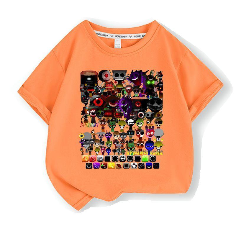 スプランキー sprunki 子供服 半袖Tシャツ 通気性 肌着 柔らかい 100%綿 丸首 男の子 女の子 子ども服 小学生 トップス |  | 16