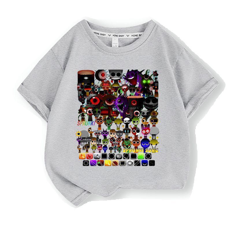 スプランキー sprunki 子供服 半袖Tシャツ 通気性 肌着 柔らかい 100%綿 丸首 男の子 女の子 子ども服 小学生 トップス |  | 18