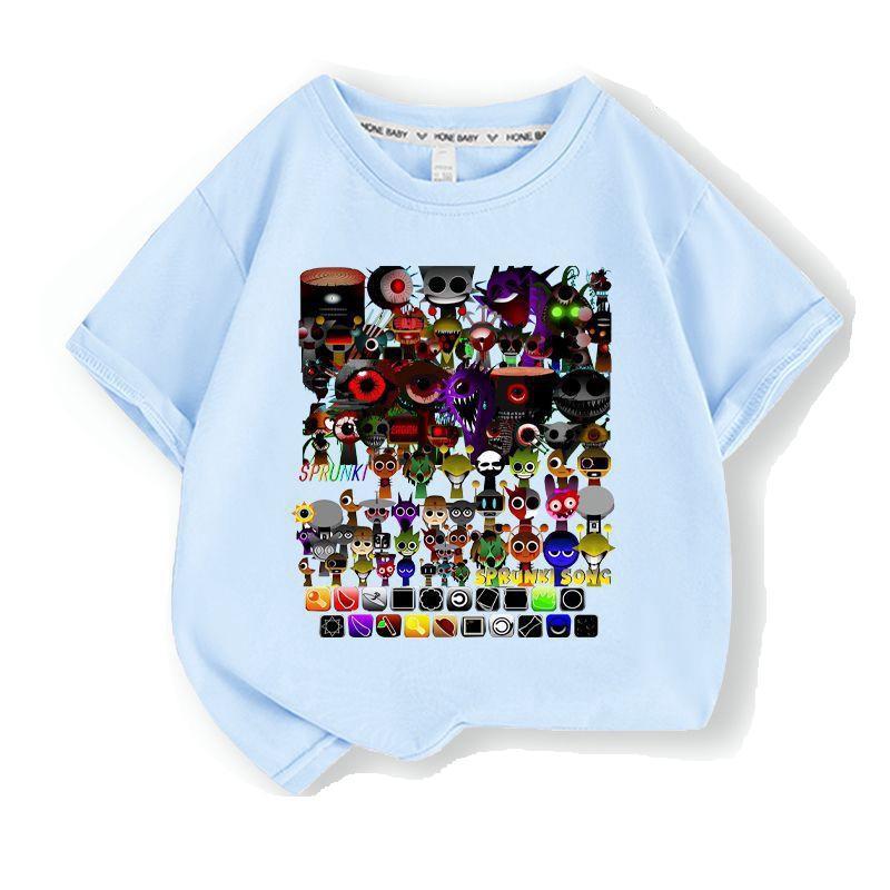 スプランキー sprunki 子供服 半袖Tシャツ 通気性 肌着 柔らかい 100%綿 丸首 男の子 女の子 子ども服 小学生 トップス |  | 19