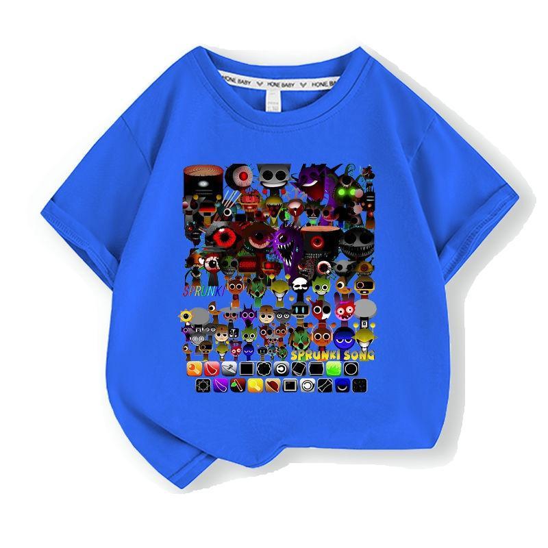 スプランキー sprunki 子供服 半袖Tシャツ 通気性 肌着 柔らかい 100%綿 丸首 男の子 女の子 子ども服 小学生 トップス |  | 20