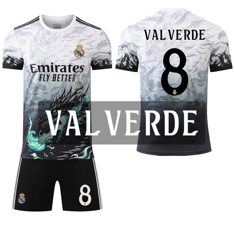 【限定】レアル•マドリード× BABYMONSTER サッカー ユニフォーム 2526シーズン レアルマドリード ドラゴン柄サッカーユニフォーム 7