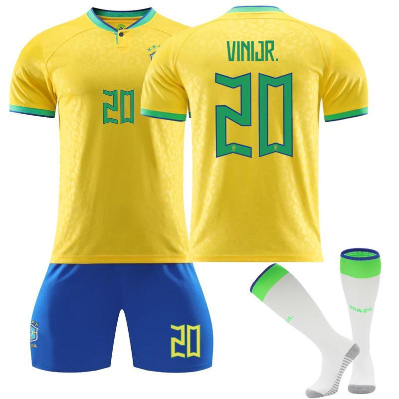 サッカーウェア レプリカユニフォームセットブラジルユニホーム10番