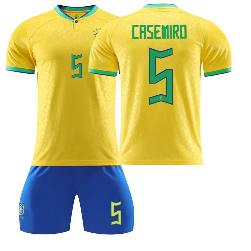 サッカーウェア レプリカユニフォームセットブラジルユニホーム10番