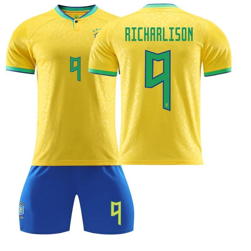 サッカーウェア レプリカユニフォームセットブラジルユニホーム10番