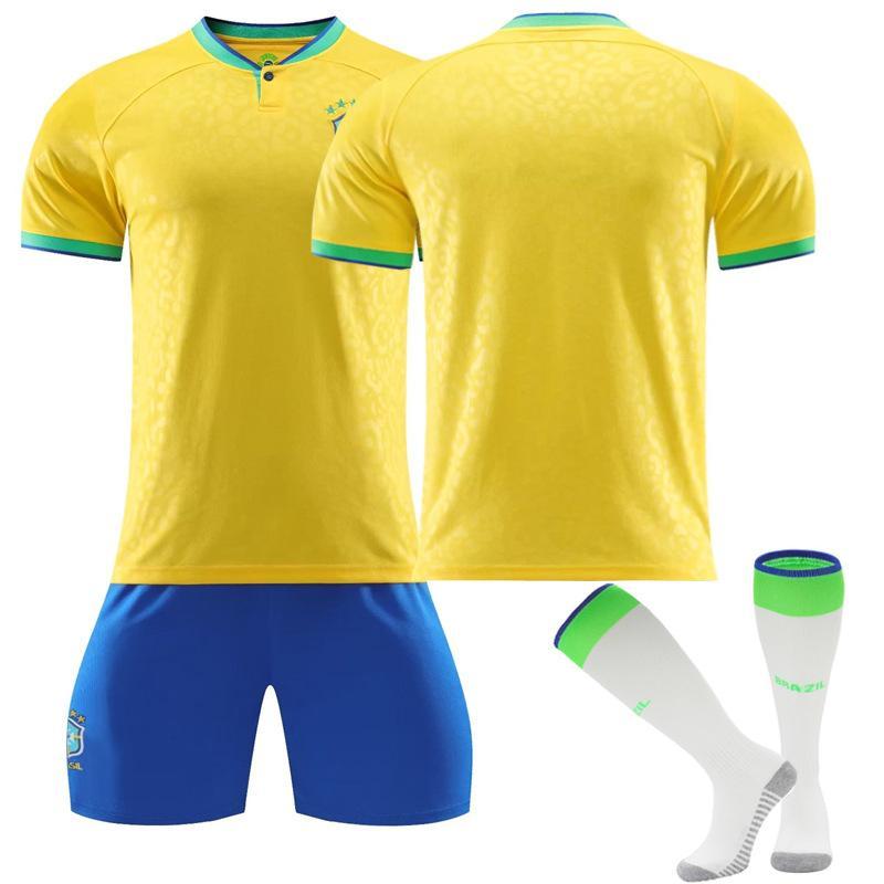 サッカーウェア レプリカユニフォームセットブラジルユニホーム10番