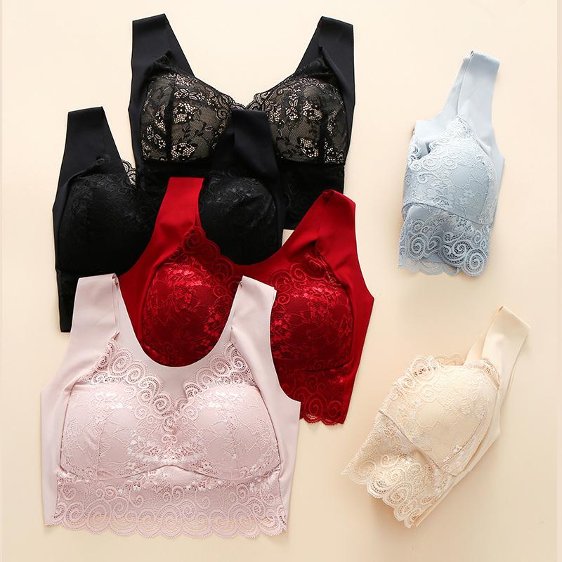 ブラジャー 脇高 ノンワイヤー ナイトブラ レディース シームレス 脇肉補正ブラ 大きいサイズ レース ホールド感 谷間盛れ 産婦 下着 ホックなし バストアップ |  | 03