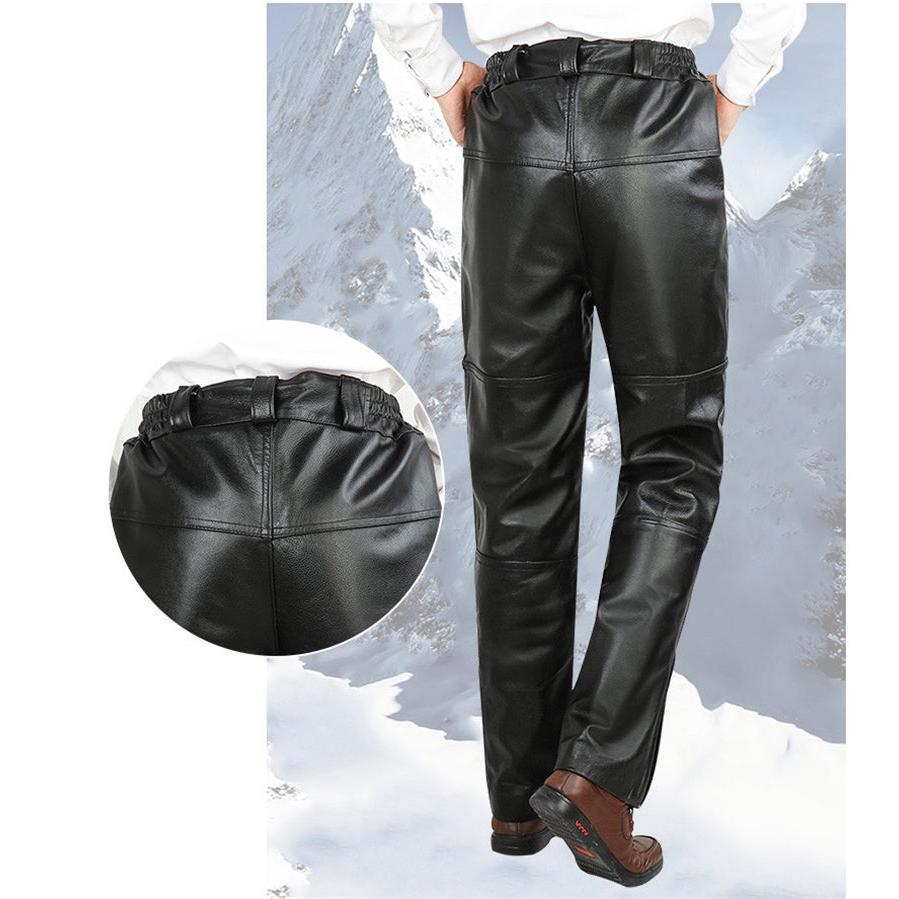 レザーパンツ メンズ 本革 中綿入り ズボン バイクパンツ おしゃれ