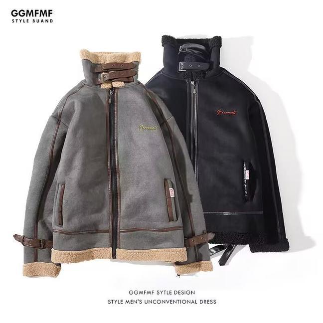 ムートンコート メンズ ムートンジャケット 裏ボア 裏起毛 ミリタリー