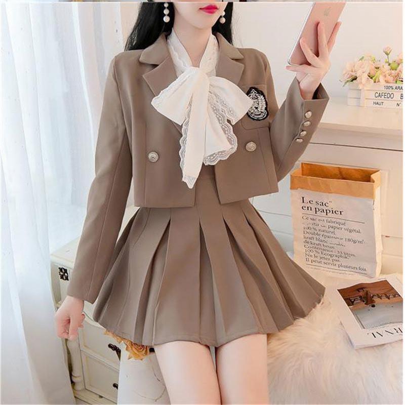 卒業式 スーツ 女の子 2点セット 上下セット 卒服 袴 大学 フォーマルスーツ 学生服 スカート プリーツスカート スーツジャケット 入学式 文化祭 発表会