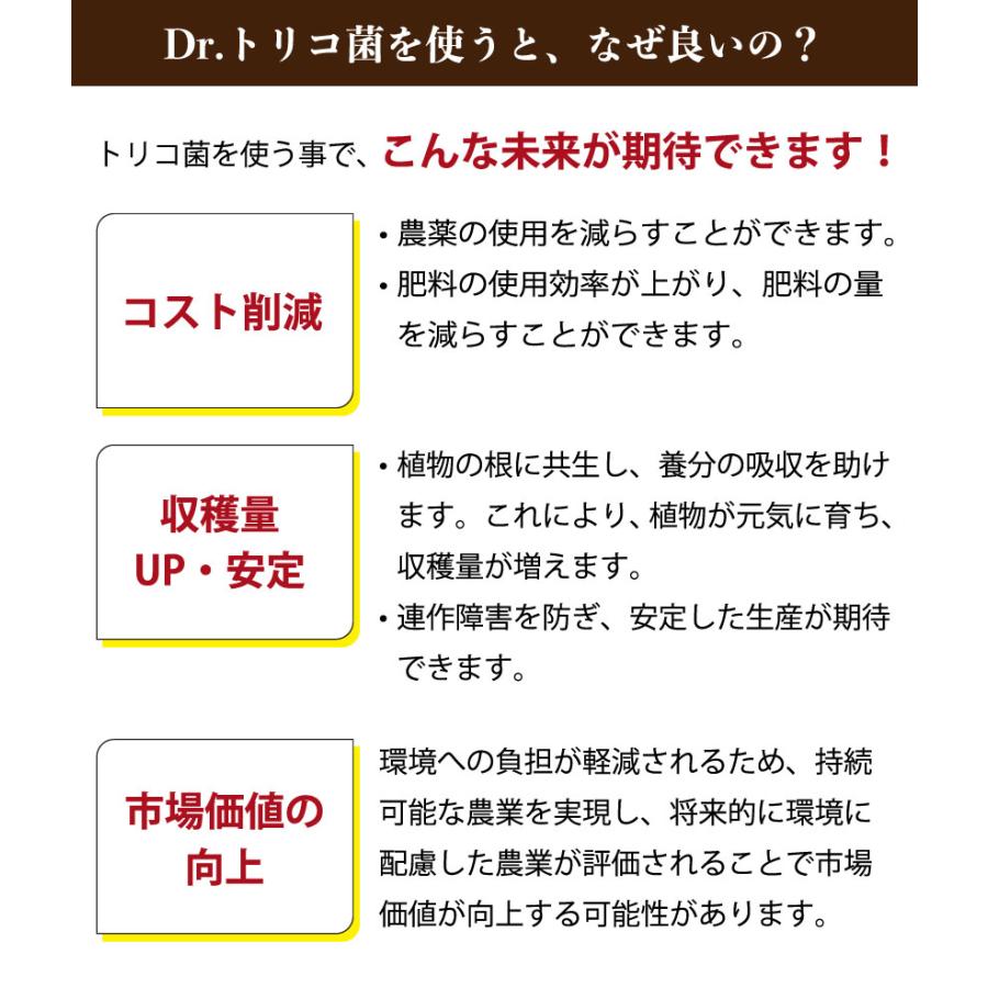 話題沸騰中！Dr.トリコ菌 7kg 5袋セット 有機JAS適合品 トリコデルマ菌　微生物資材　有用微生物　土造り　土壌作り　善玉菌　免疫力 アル厶農材 |  | 09
