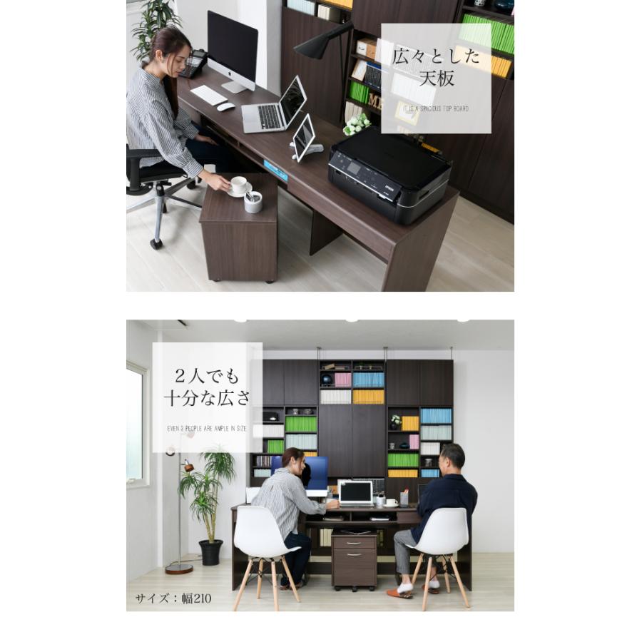 WIDE DESK ワイドデスク 幅200cm　オフィスにも最適な広々としたおしゃれなモダンデザインのデスク｜greengreenwebshop｜04