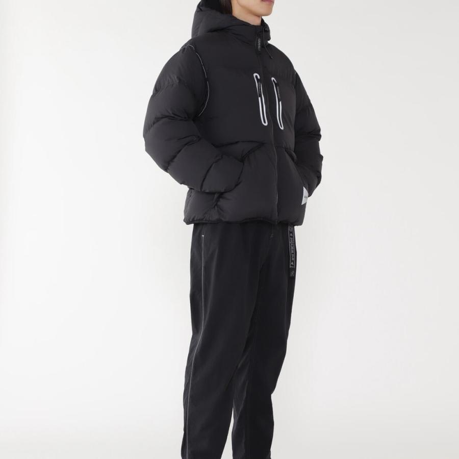 【グラミチ アンドワンダー】ダウンジャケット フード付き ブラック L メンズ and wander（アンドワンダー） グラミチ ダウンジャケット メンズ and