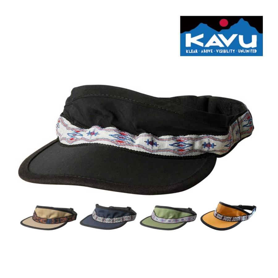 KAVU（カブー） ストラップバイザー 速乾 軽量 帽子 コットン バイザー